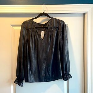 NWT - Anthropologie Black Blouse